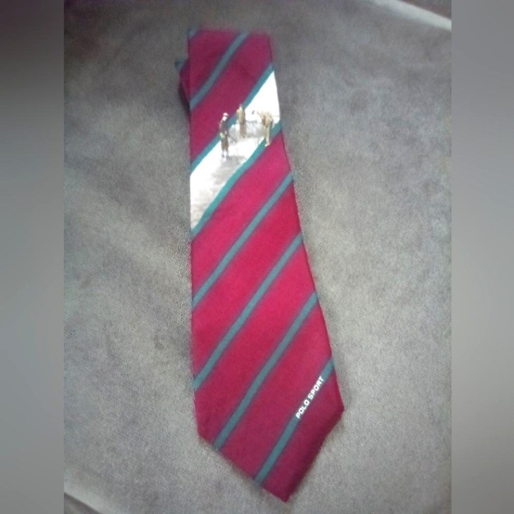 Handmade Polo Ralph Lauren 100% silkUSA Neck Tie